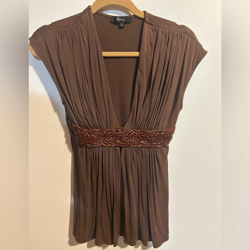 Sky Chocolate Brown Top